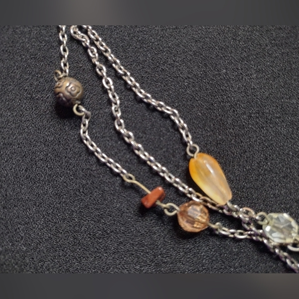 Vintage Multi-strand Beaded Charm Necklace - Picture 6 of 10